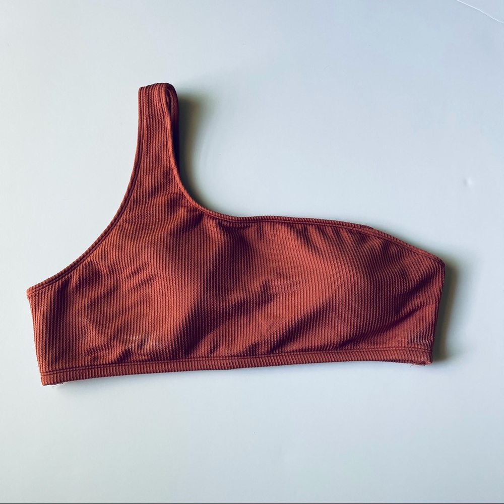 Orange One Shoulder Bathing Suit sz 14